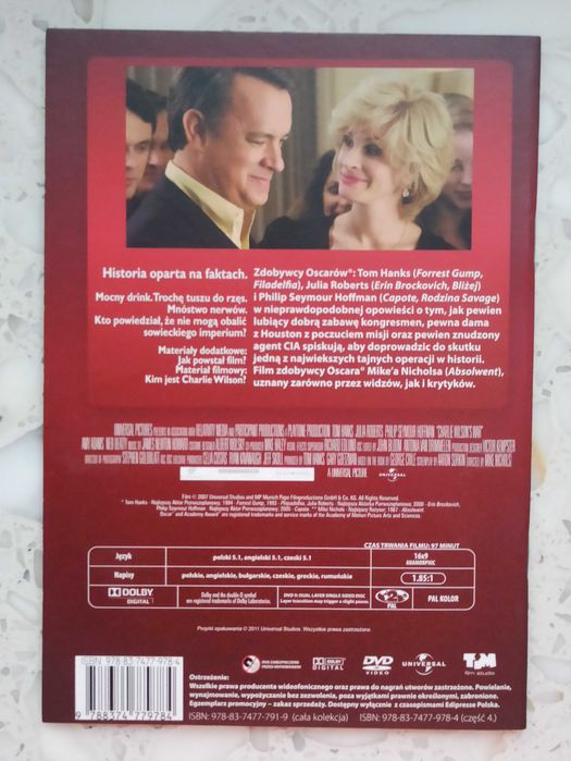 "WOJNA CHARLIEGO WILSONA" Tom Hanks, Julia Roberts, Hoffman, film 2007