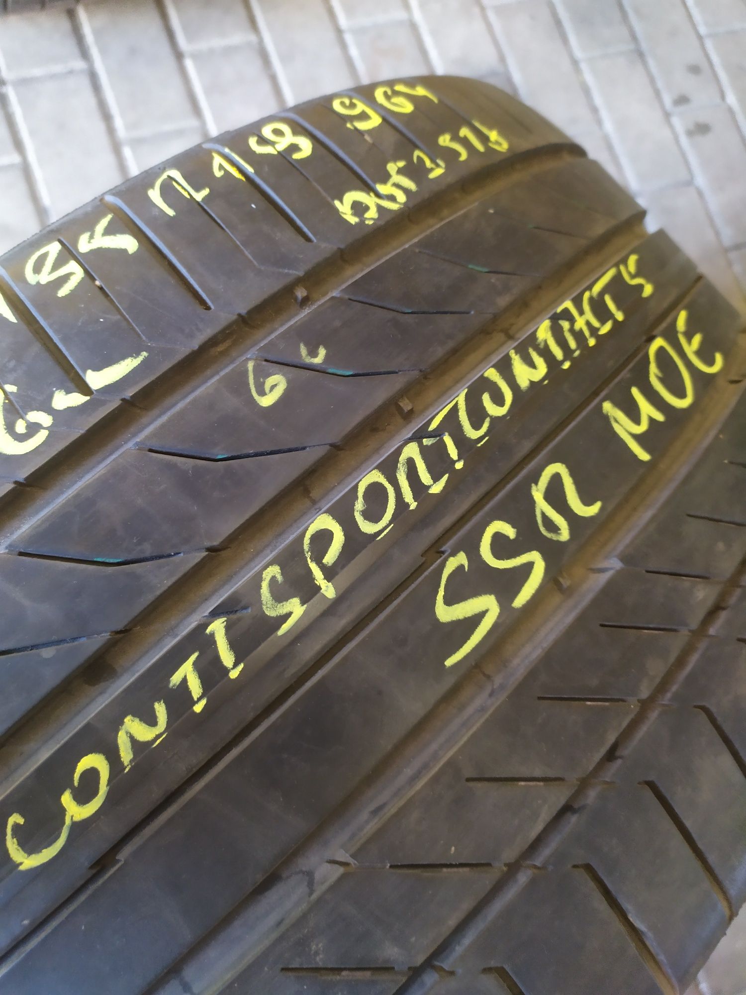 1x Continental Sportcontact 5 SSR MOE 255/35R19 96Y 1 sztuka