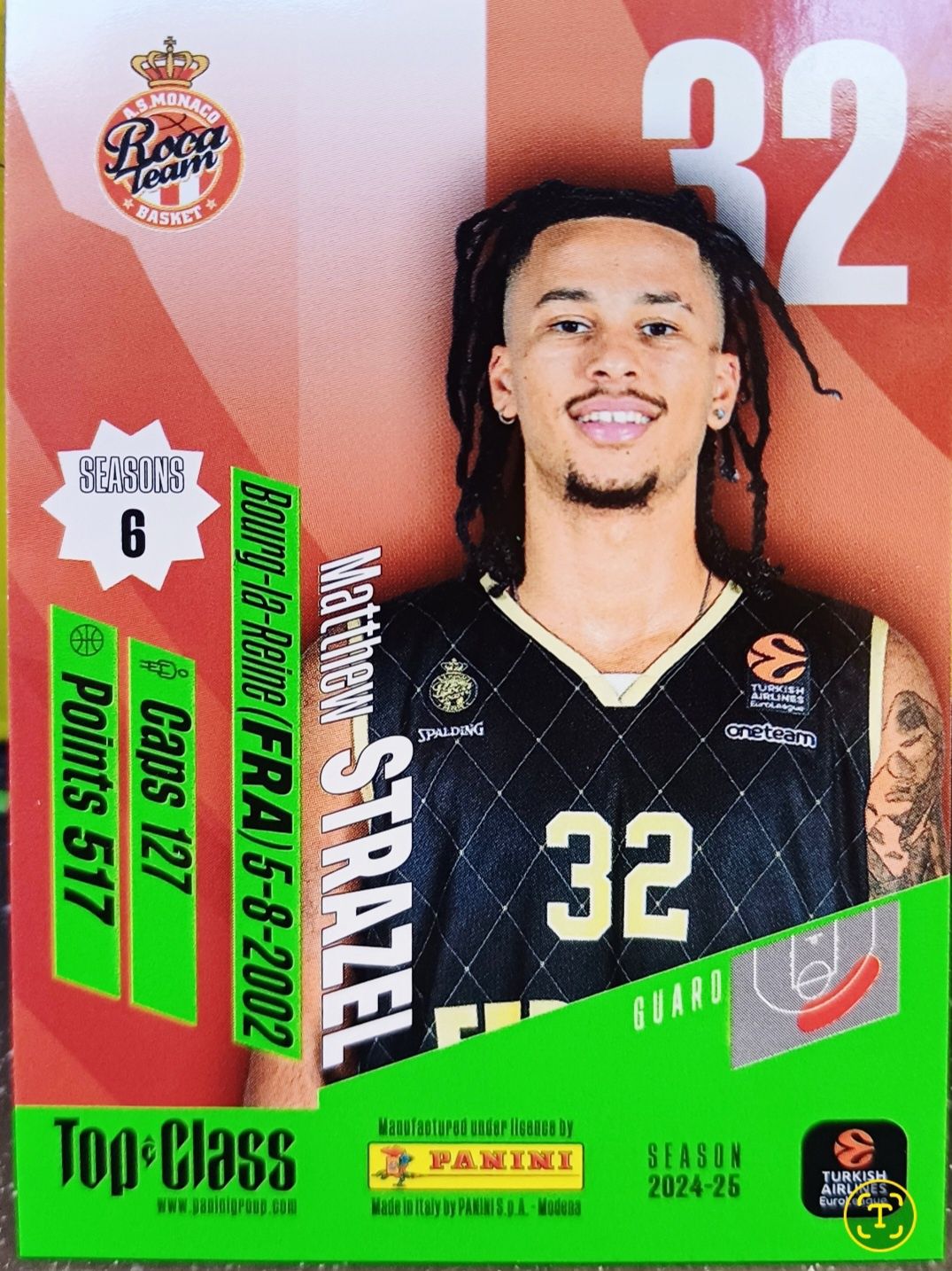 Karta kolekcjonerska Top Class Panini Pure Basketball nr 17