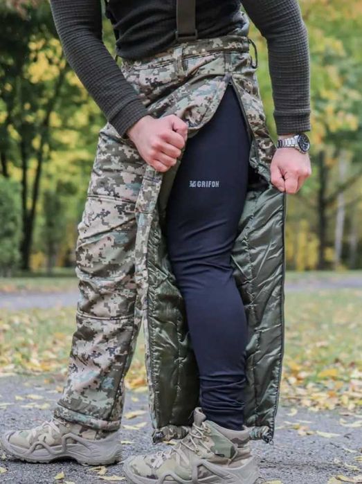 Штани зимові тактичні на підтяжках Soft Shell утепленні 50--54-56