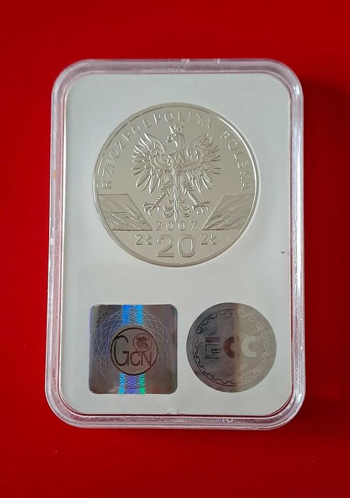 Foka Szara 20 zł moneta grading PR70