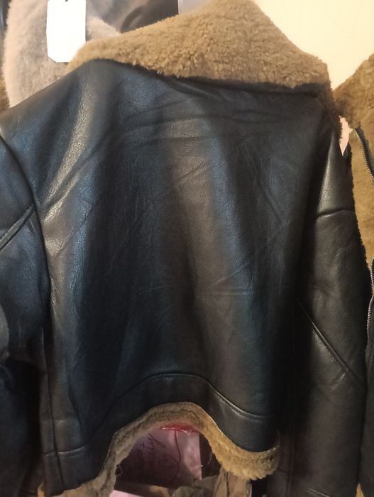 Дублянка зима коротка коричнева чорна авіатор