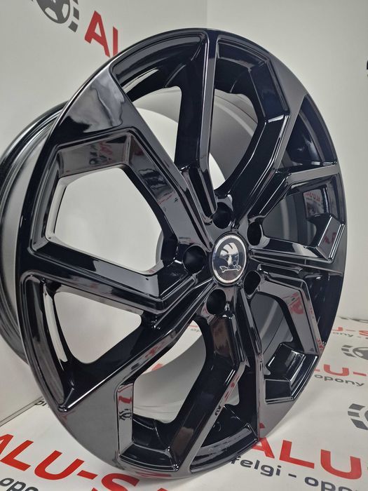 Nowe alufelgi SKODA 18" 5x112 NOWY KodiaQ (PS) 2024 - Czarny Połysk