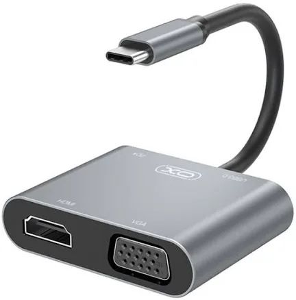 USB-концентратор XO HUB001 4 in 1 HDMI/VGA/USB3.0/PD
