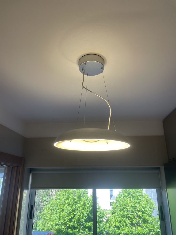 Conjunto 2 Candeeiros suspensos cinzento