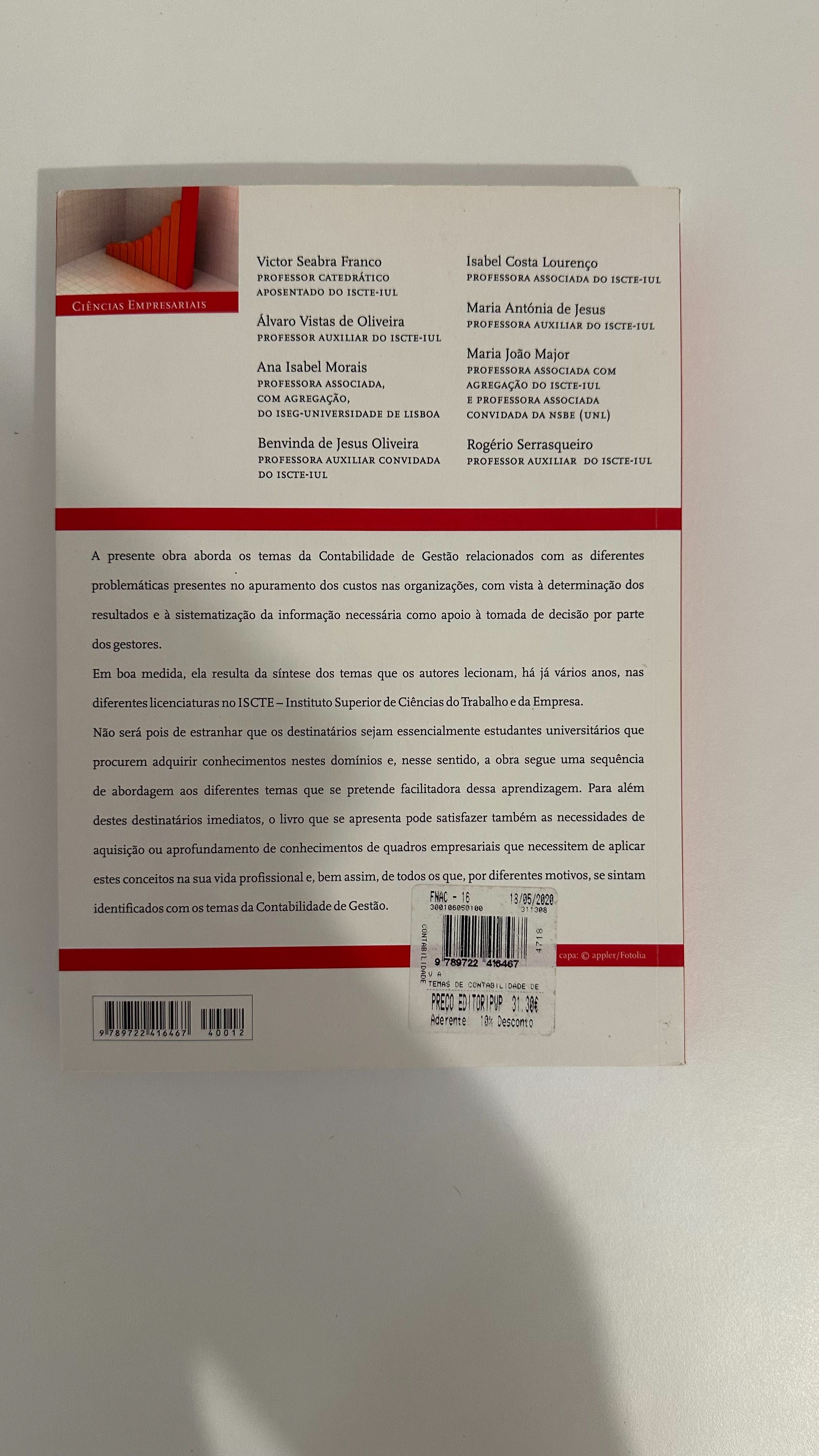 Temas de Contabilidade de Gestão - 4ªEdição