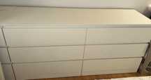 Cómoda MALM IKEA branca 6 gavetas