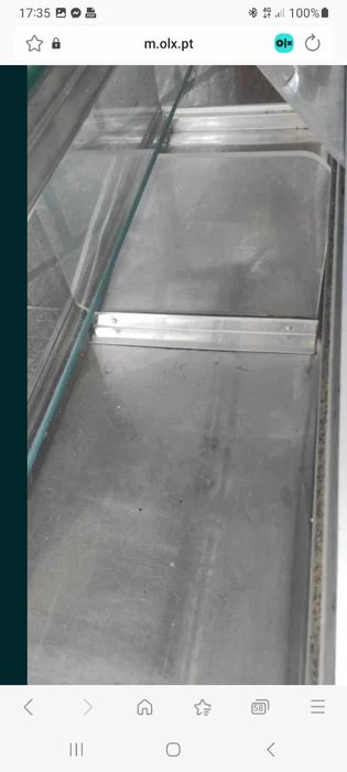 Vitrine frigorífico em inox