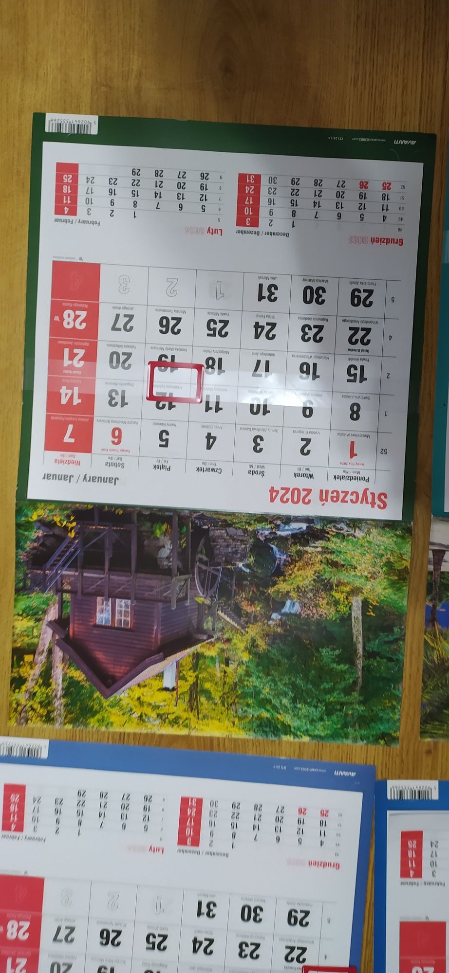 Kalendarz ścienny 2024*2 szt