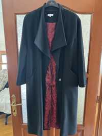 Пальто чорне, довге, розмір 52