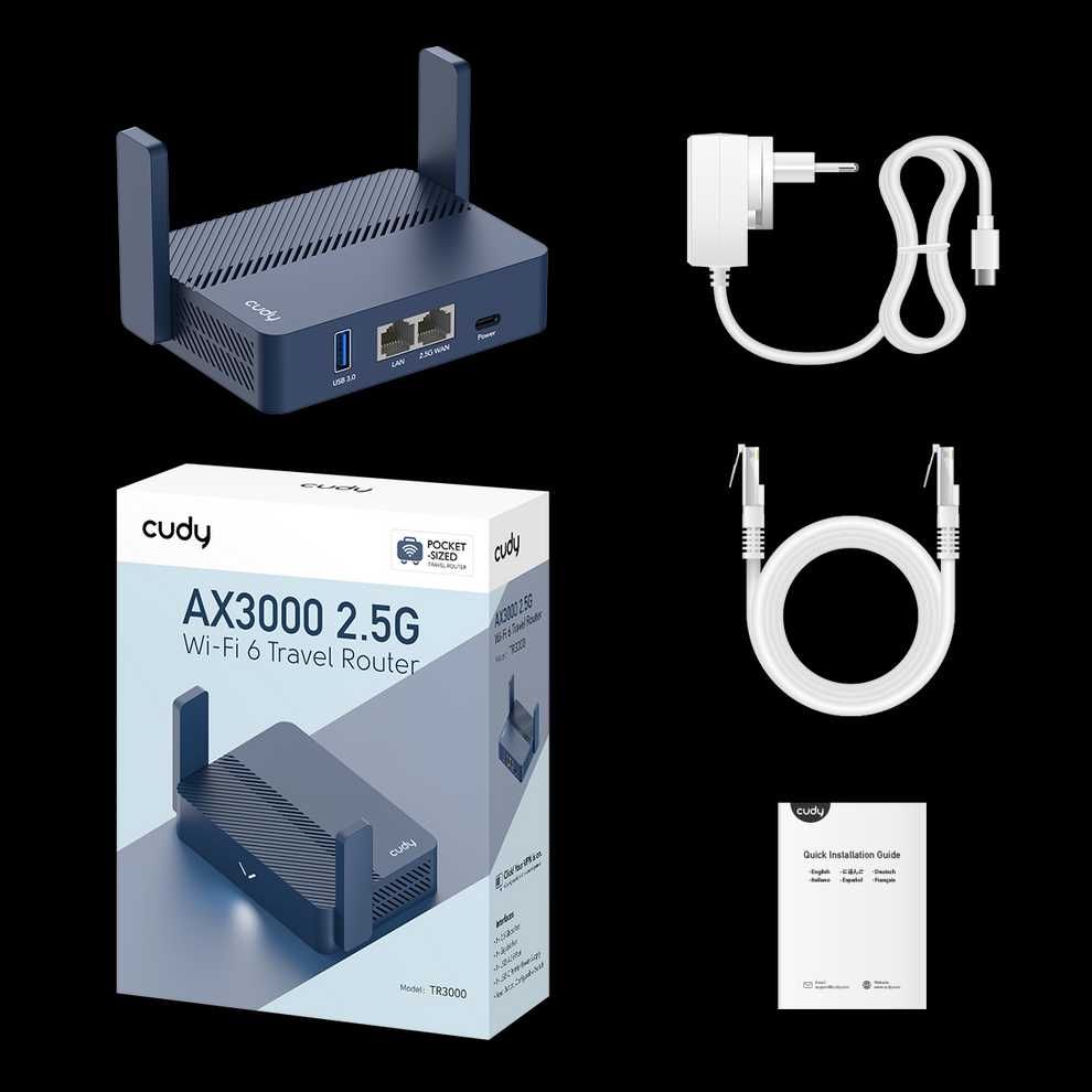 Роутер Cudy TR3000 OpenWrt Mesh VPN 2.5Gbit WAN USB 3.0