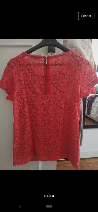 Blusa Coral renda Morgan