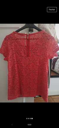 Blusa Coral renda Morgan