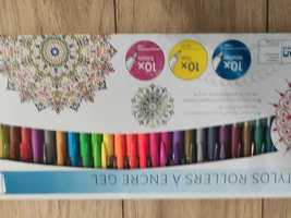 United Office długopisy żelowe 30 brokat pastel mandala kolorowanki