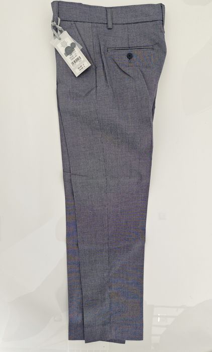 Spodnie 128 garniturowe eleganckie granatowe