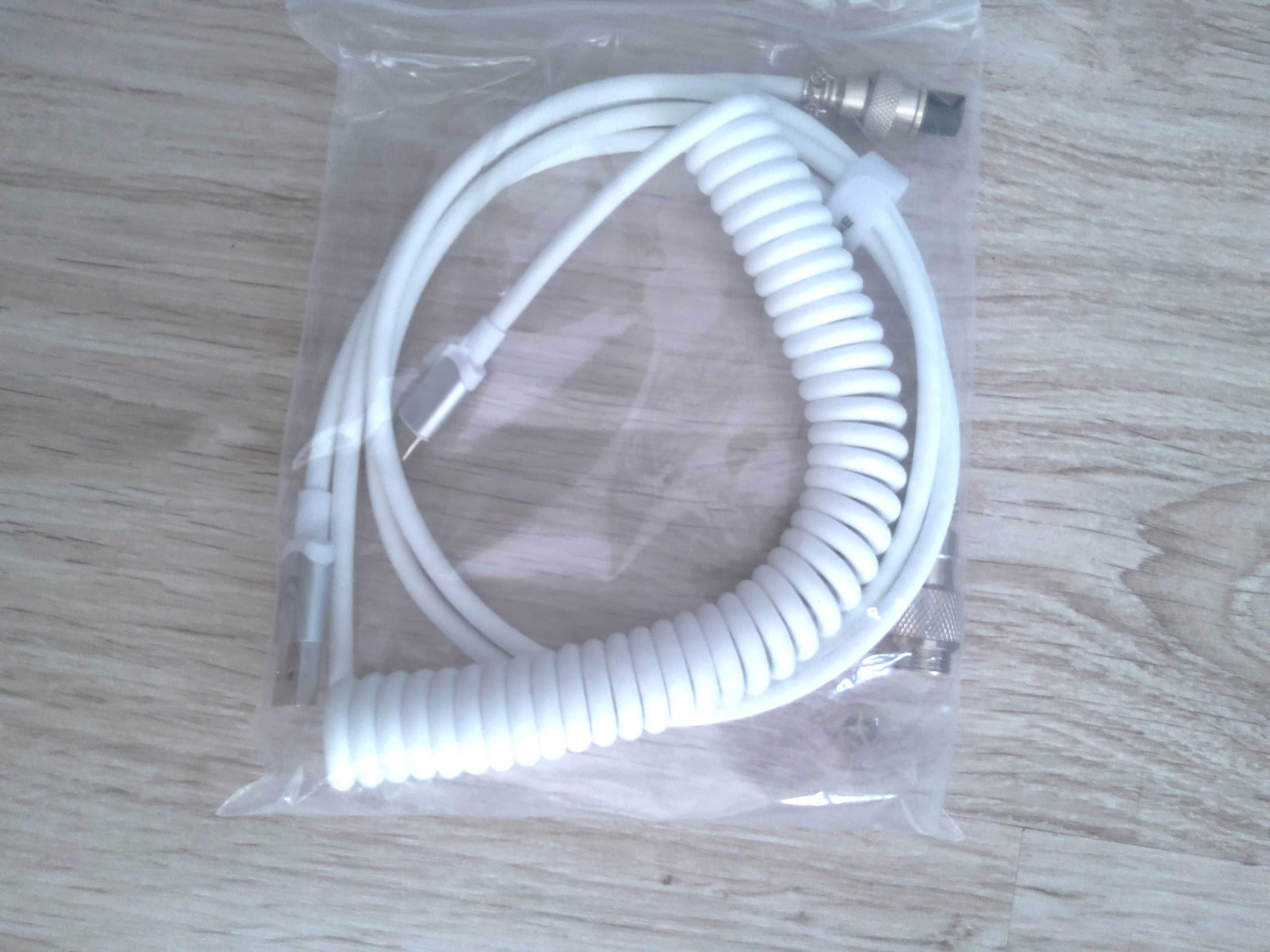 Kabel USB C spiralny MAMBASNAKE C01 USB C biały