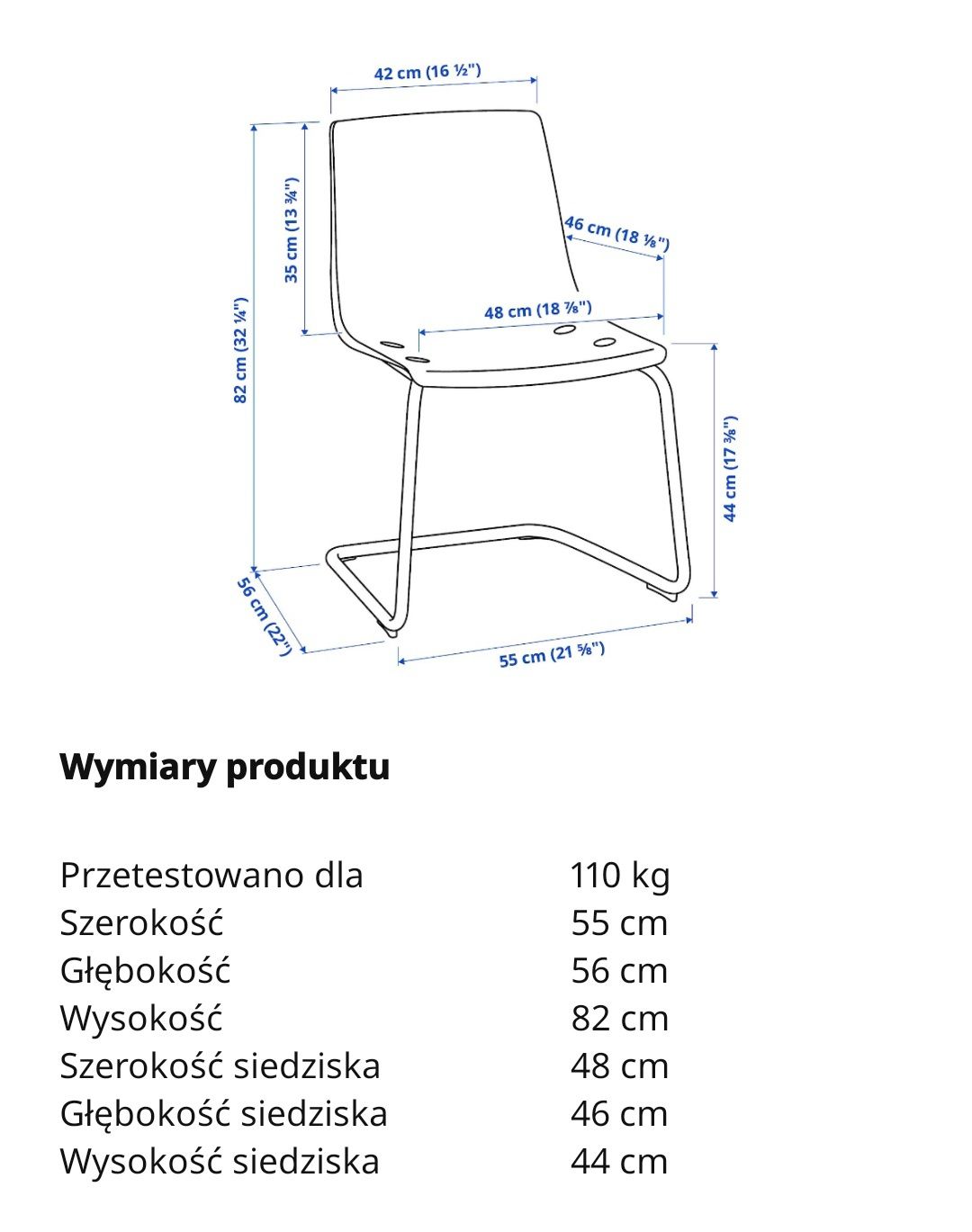 Zestaw IKEA stół TORSBY+ 4 krzesła TOBIAS połysk biel chrom