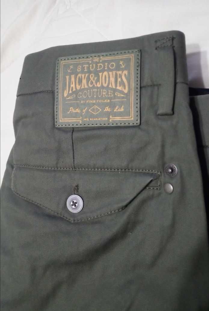 Jack&Jones зеленые мужские чиносы новые разм 44-46