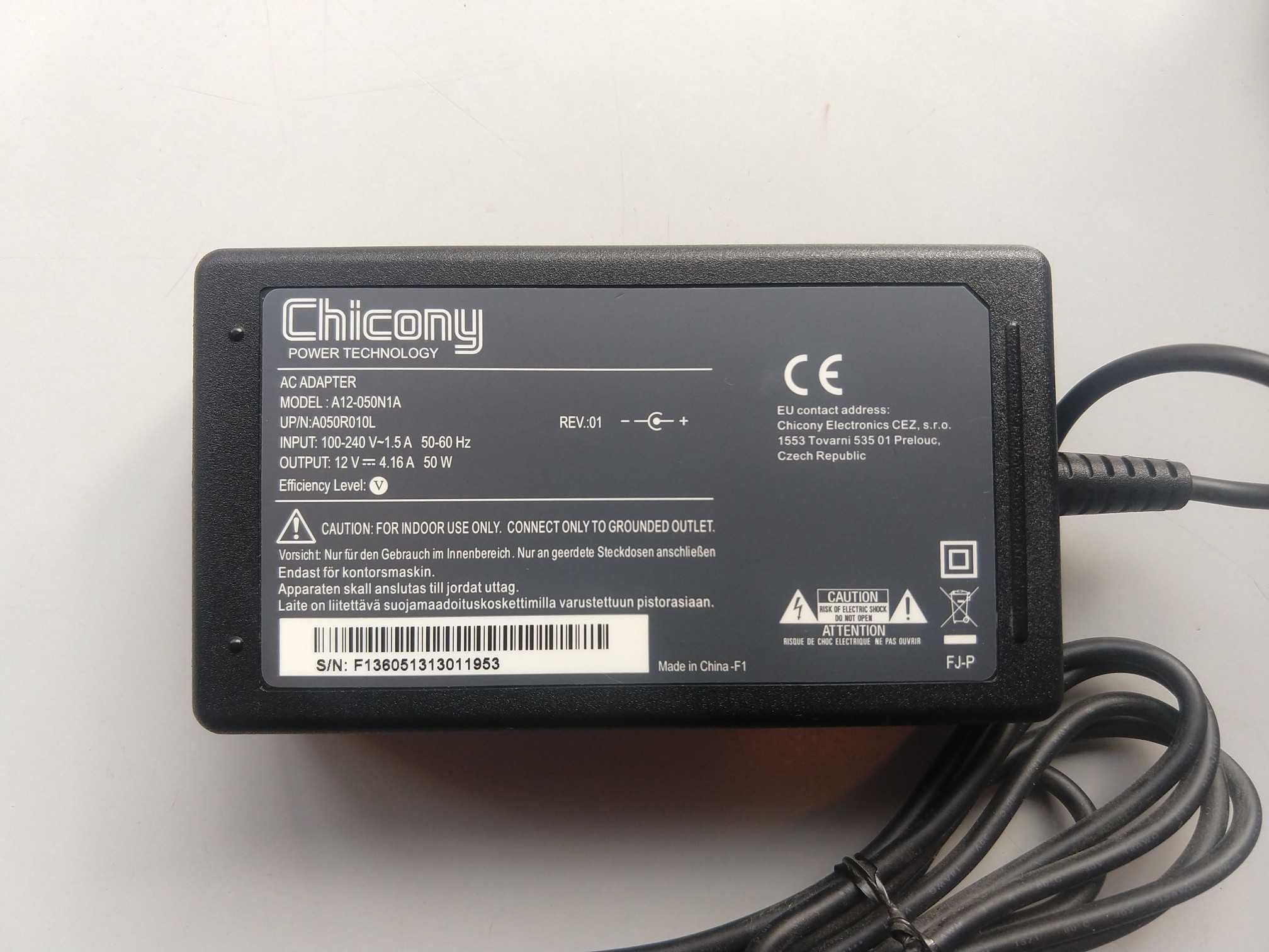Zasilacz Chicony A12-050N1A 12V 4.16A 50W + przewód