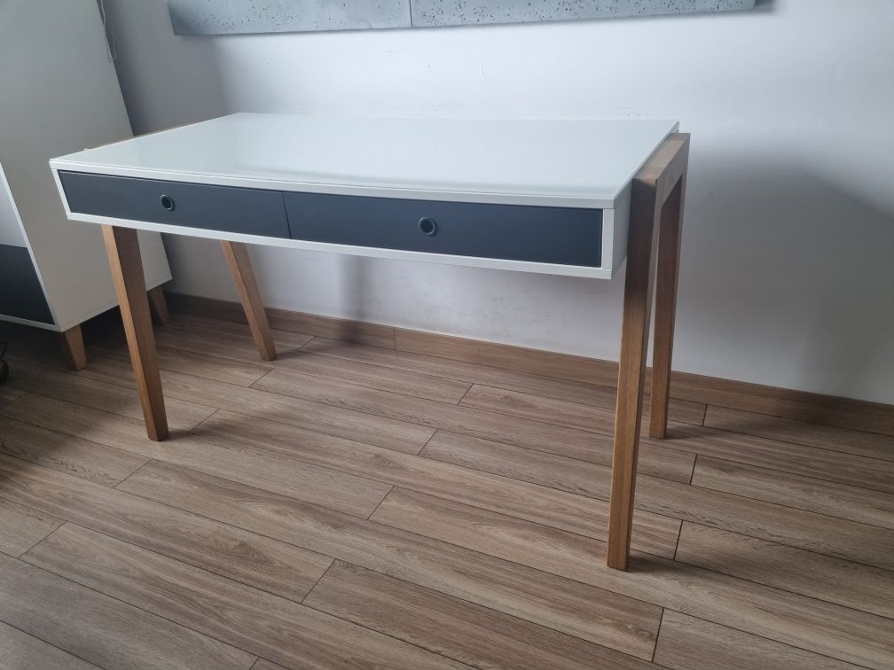 Biurko VOX Concept II drewno biały grafit 120