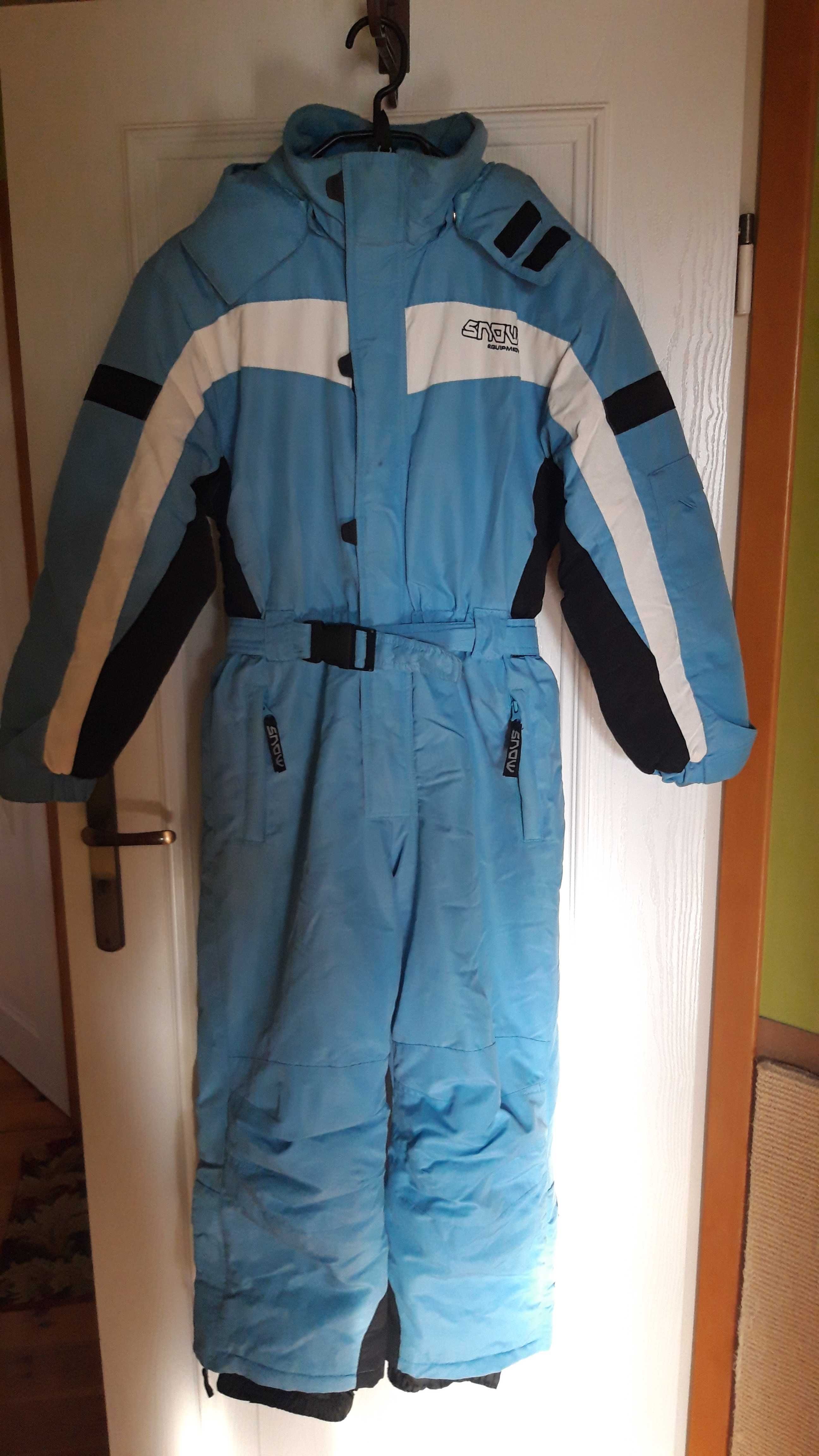Kombinezon zimowy niemiecki na narty i sanki, na 140 cm, unisex.