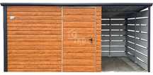 Schowek Domek Ogrodowy 3X2M + Wiata 1,5M Drzwi Dach Spad W Tył Tkd315