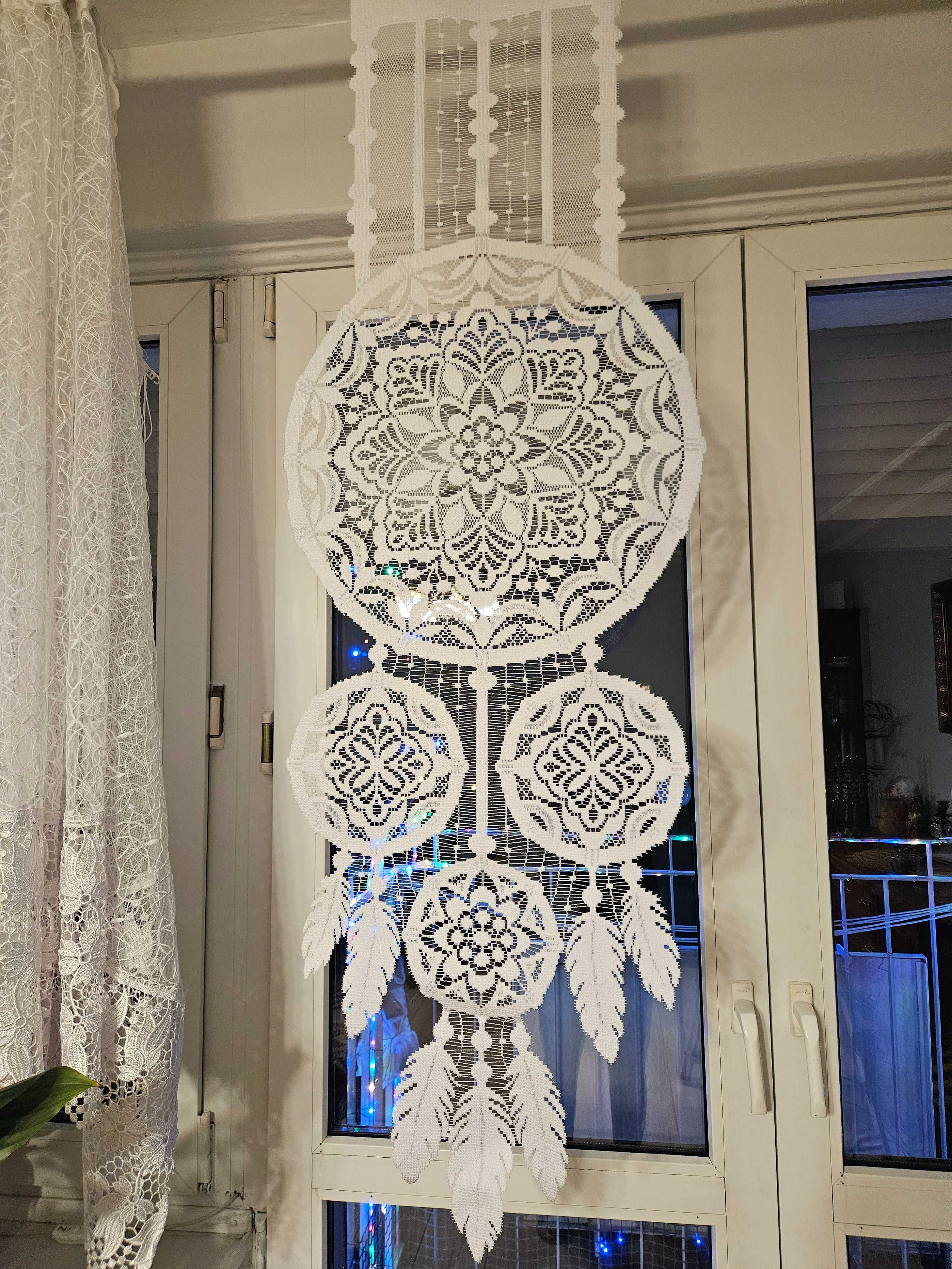 Dwa panele okienne 45 x 130 cm łapacz snów dekoracja okno 2 sztuki