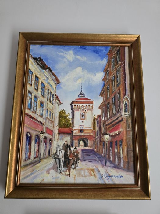 Obraz olejny Brama Floriańska Kraków