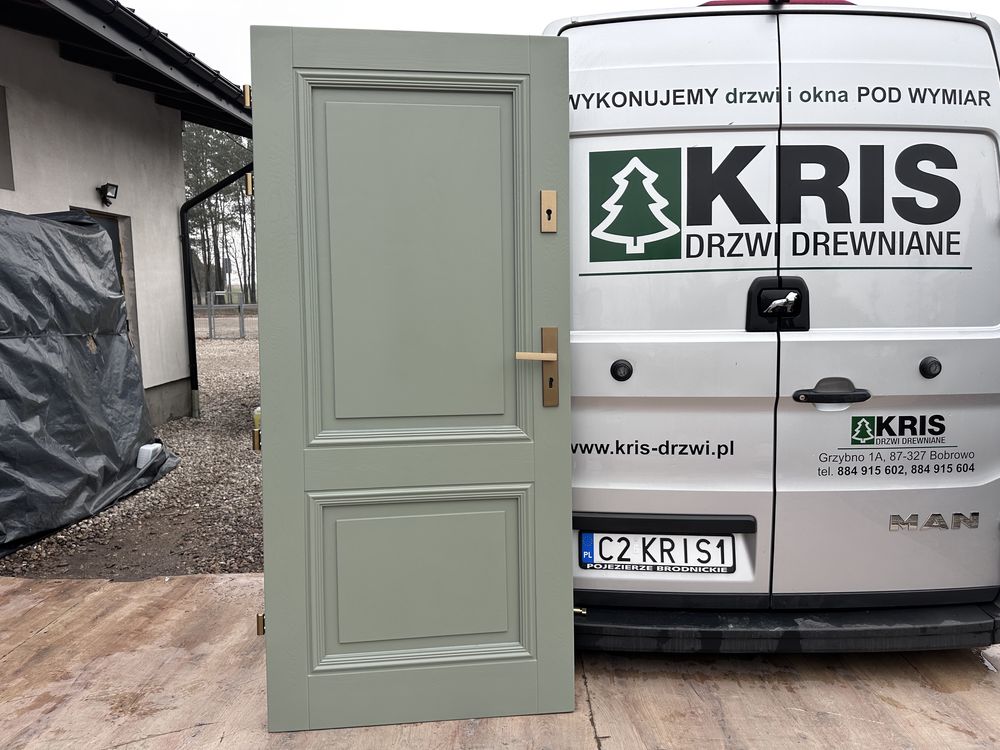 Drzwi zewnętrzne drewniane grube 75 mm Czyste powietrze Cała Polska