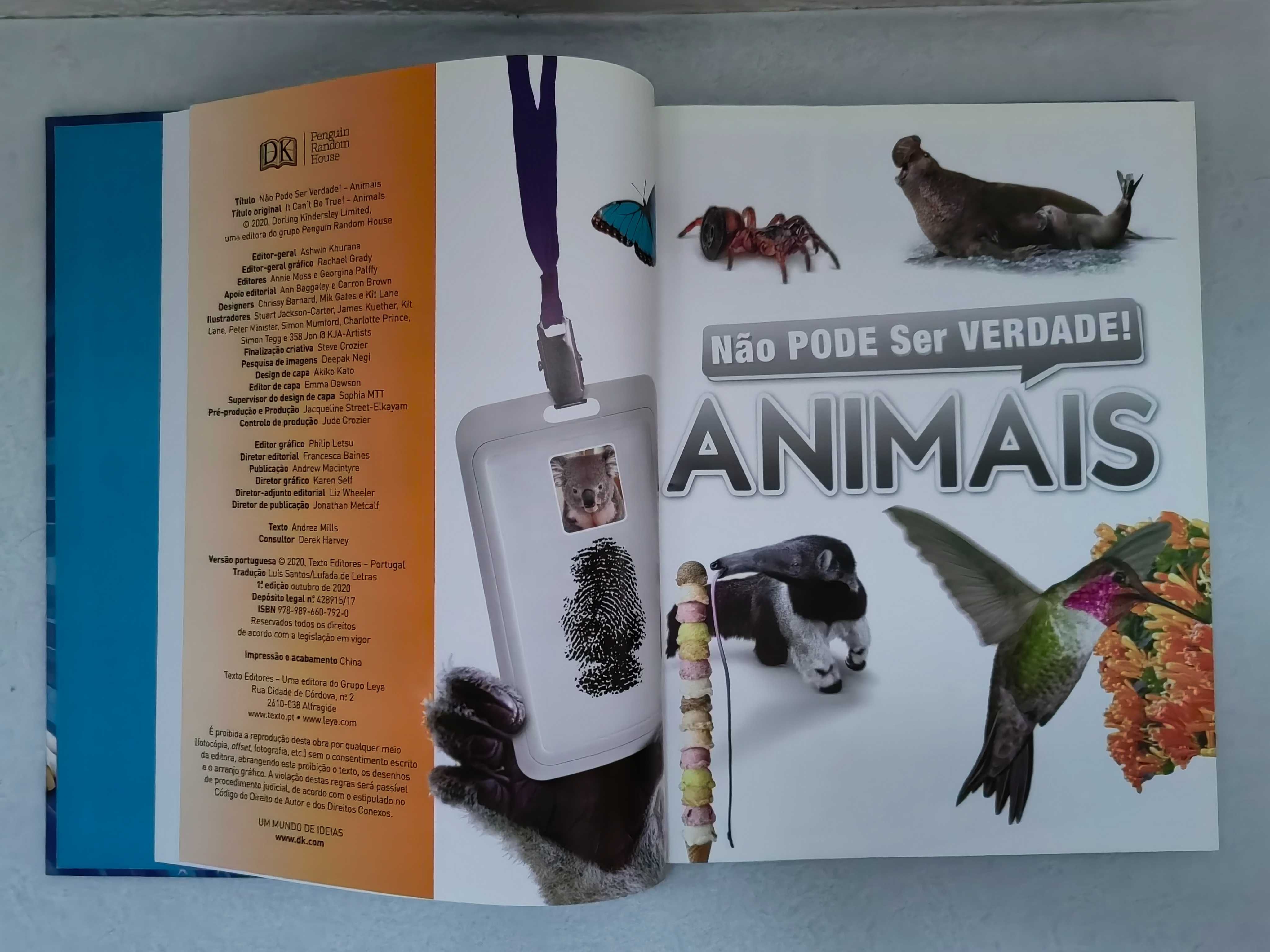 Livro "Não pode ser verdade! Animais" da DK