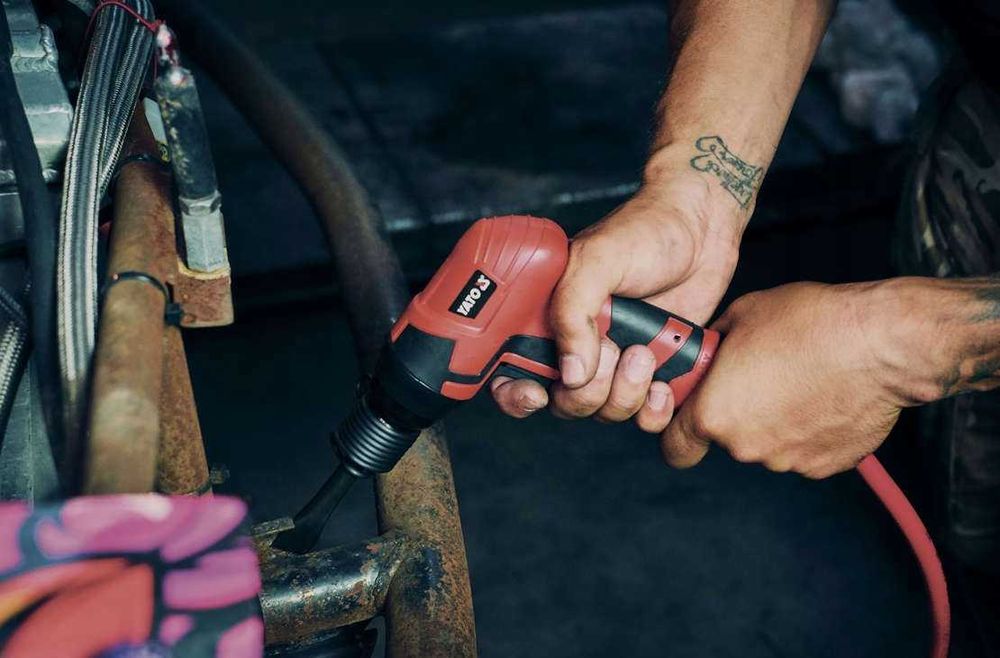 Nowy MŁOT Pneumatyczny Młotek Ścinak Udarowy Kompozyt + Groty (OKAZJA)