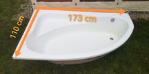 Wanna narożna 173cm/110cm używana z obudową