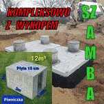 Szamba betonowe 8m3 Zbiorniki betonowe Piwnice Kompleksowo z wykopem