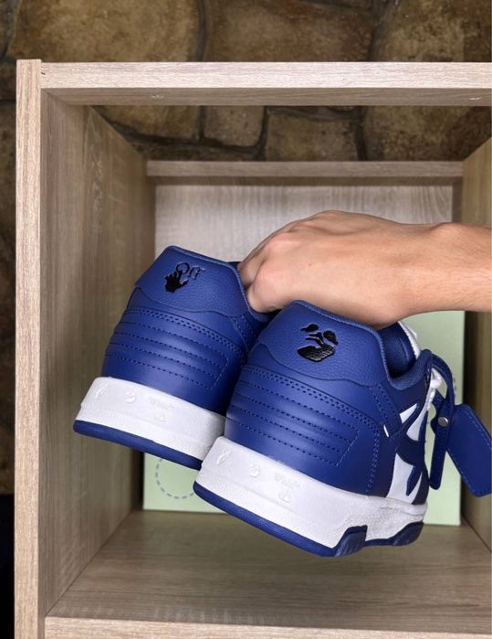 БЕЗ ПЕРЕДОПЛАТ Кросівки Off-White Out of Office blue оффвайт сині