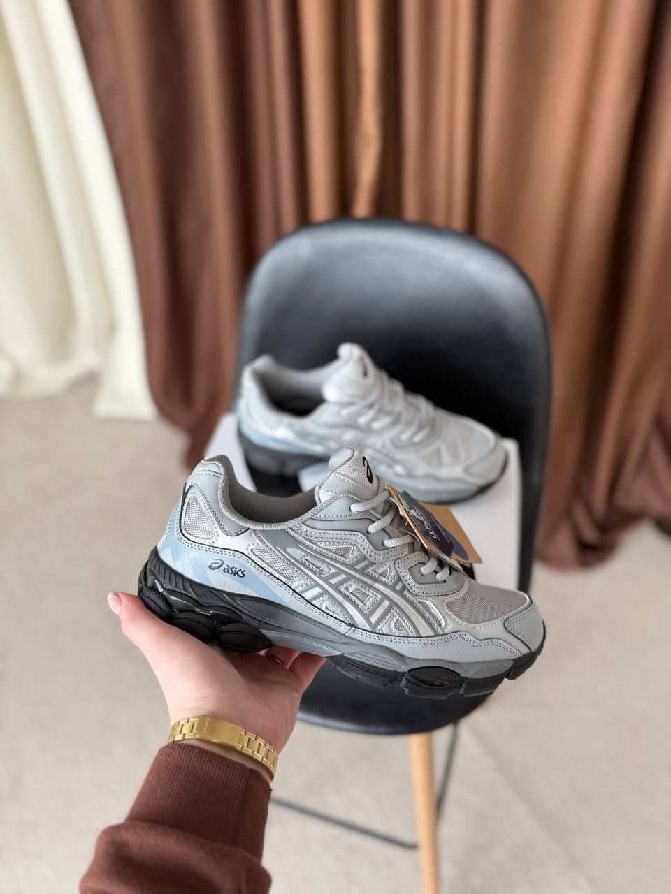 Кросівки чоловічі та жіночі Asics Gel-NYC Mid Grey Sheet Rock.