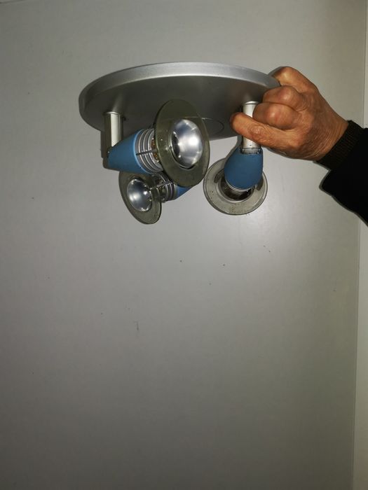 Dois candeeiros de teto 3 lâmpadas direcionaveis