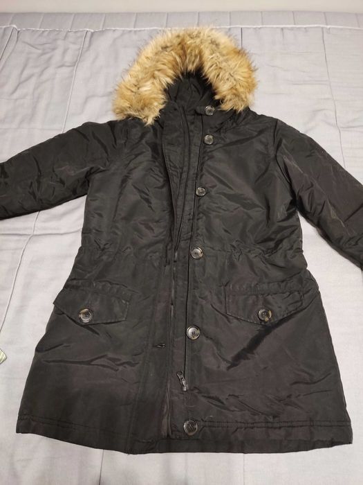 Kurtka damska ,dziewczęca ,jesienno-zimowa, czarna, rozmiar XS