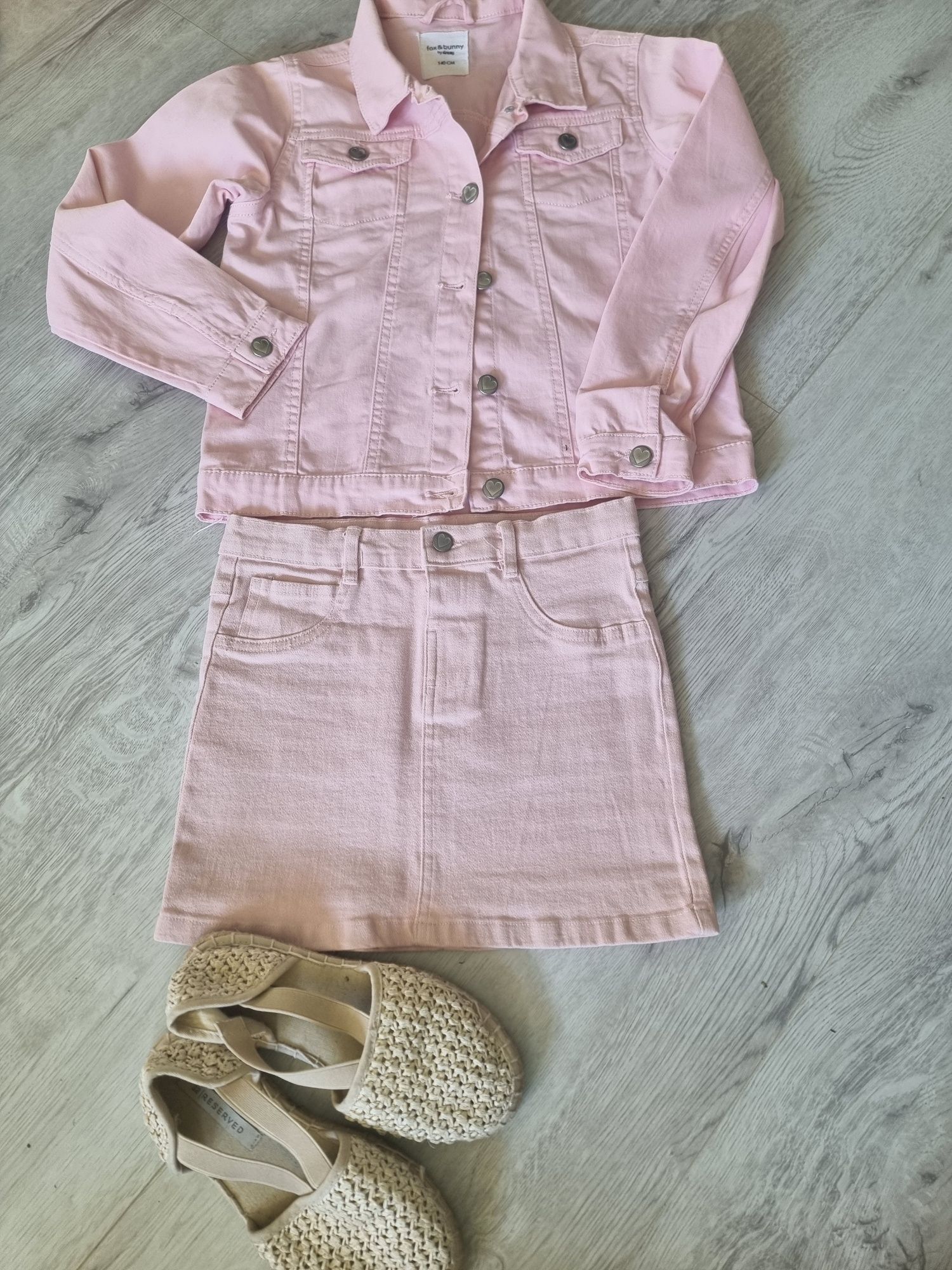 Komplet spódnica I kurta jeansowa Sinsay r. 140