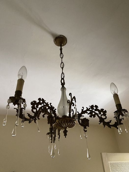 Candeeiro vintage de cristal