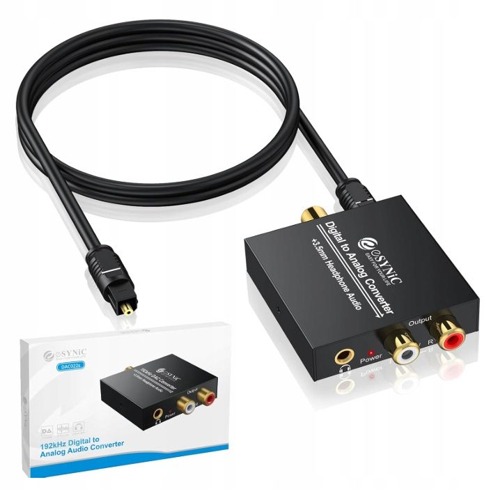DAC Konwerter Cyfrowo-Analogowy 192 kHz SPDIF - RCA