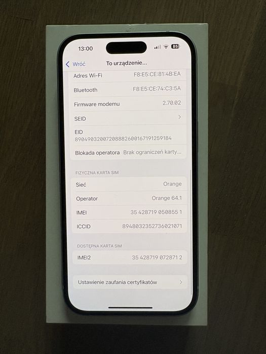  Iphone 15 zielony 128Gb komplet pudełko 86% Bateria Gliwice Bez Rat