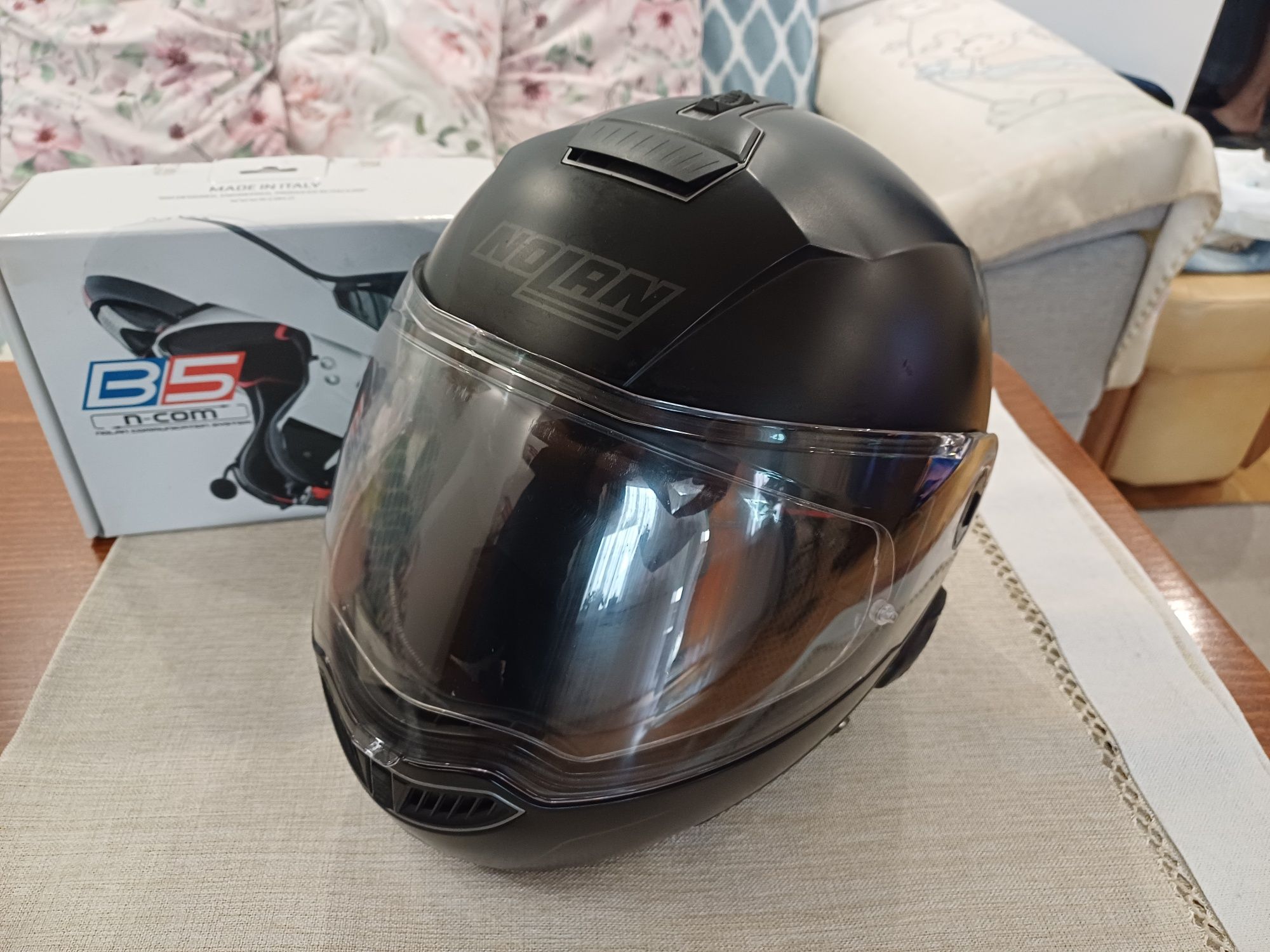 Kask nolan N104 EVO L + interkom n-com b5