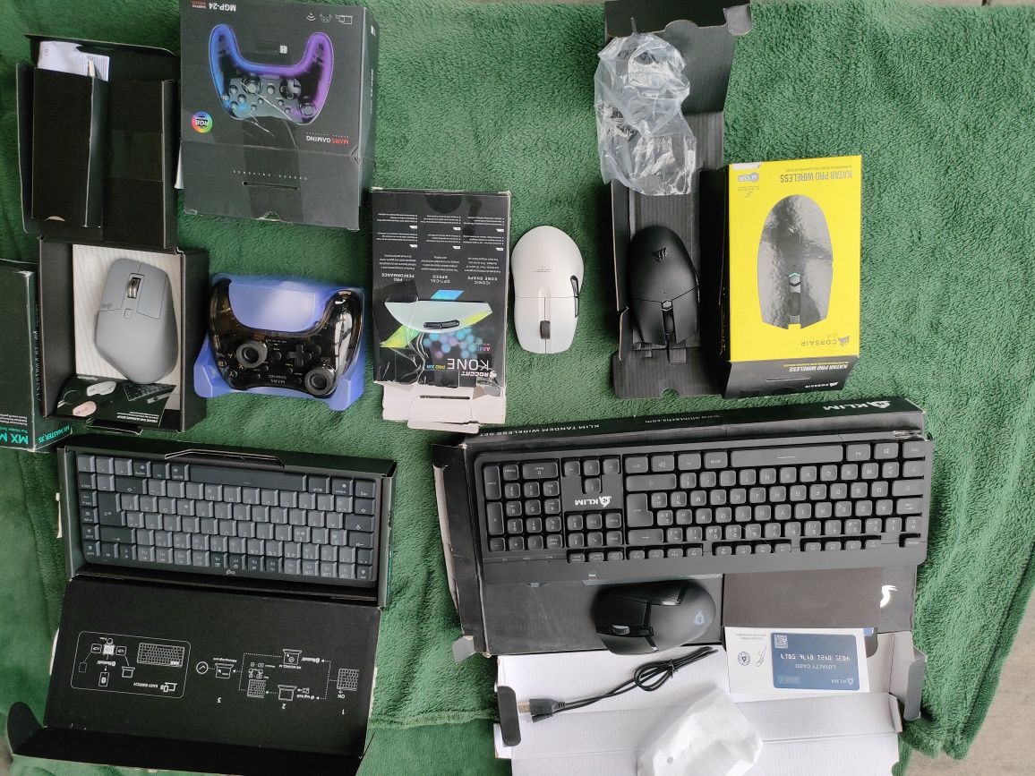 Logitech. klim.Corsair.Mars gaming.Roccat konie.