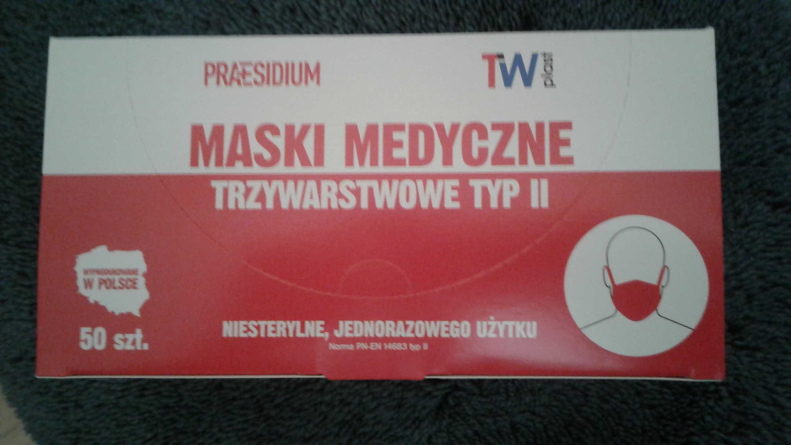 Maseczki Chirurgiczne 3 warstwowe z podwójnym filtrem z atestem nowe.