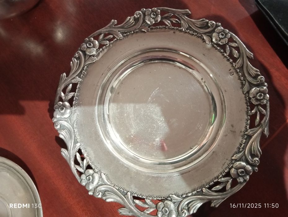 Salva prata 16 cm diâmetro contrastada