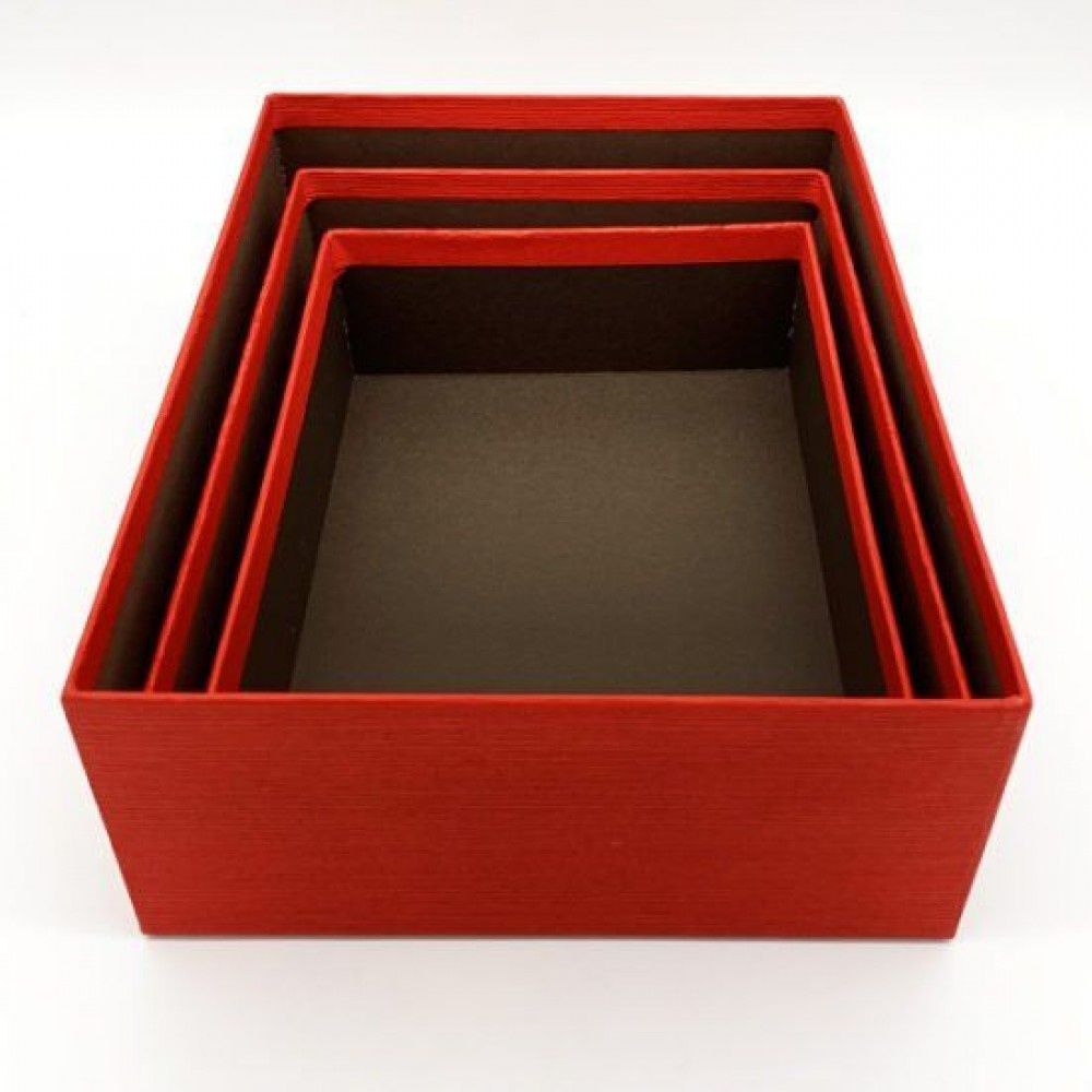 Червоні великі коробки з цупкого матеріалу подарочная коробка 3 в 1