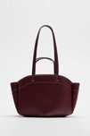 Torebka ZARA bordowa 6224/510 SHOPPER zapięcie na zamek duża czerwona