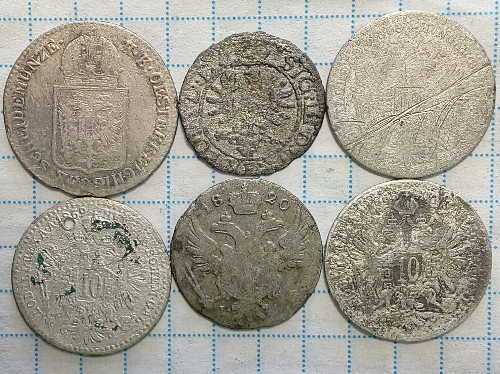1 Крона, 10/20 крейцерів Срібло 1868-1896. Австрія/Угорщина. Чуд стан!