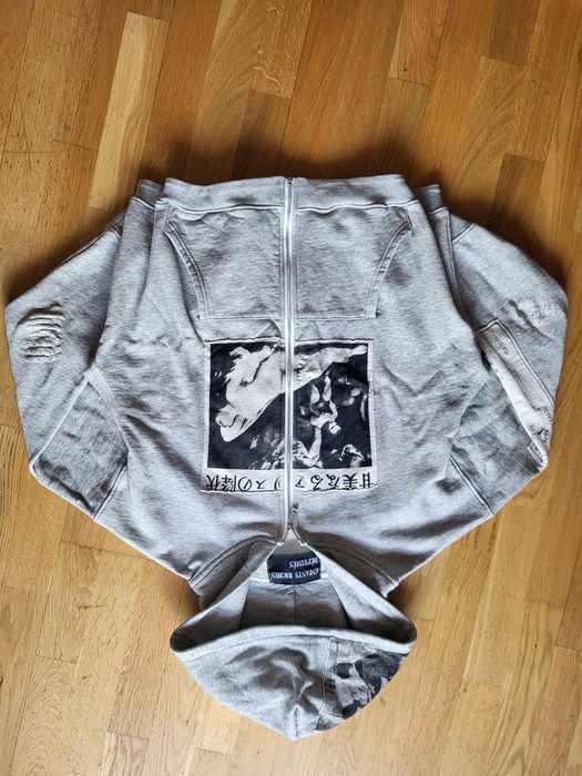 szara bluza erd washed vintage archive boxy loose 90s sk8 wash hoodie