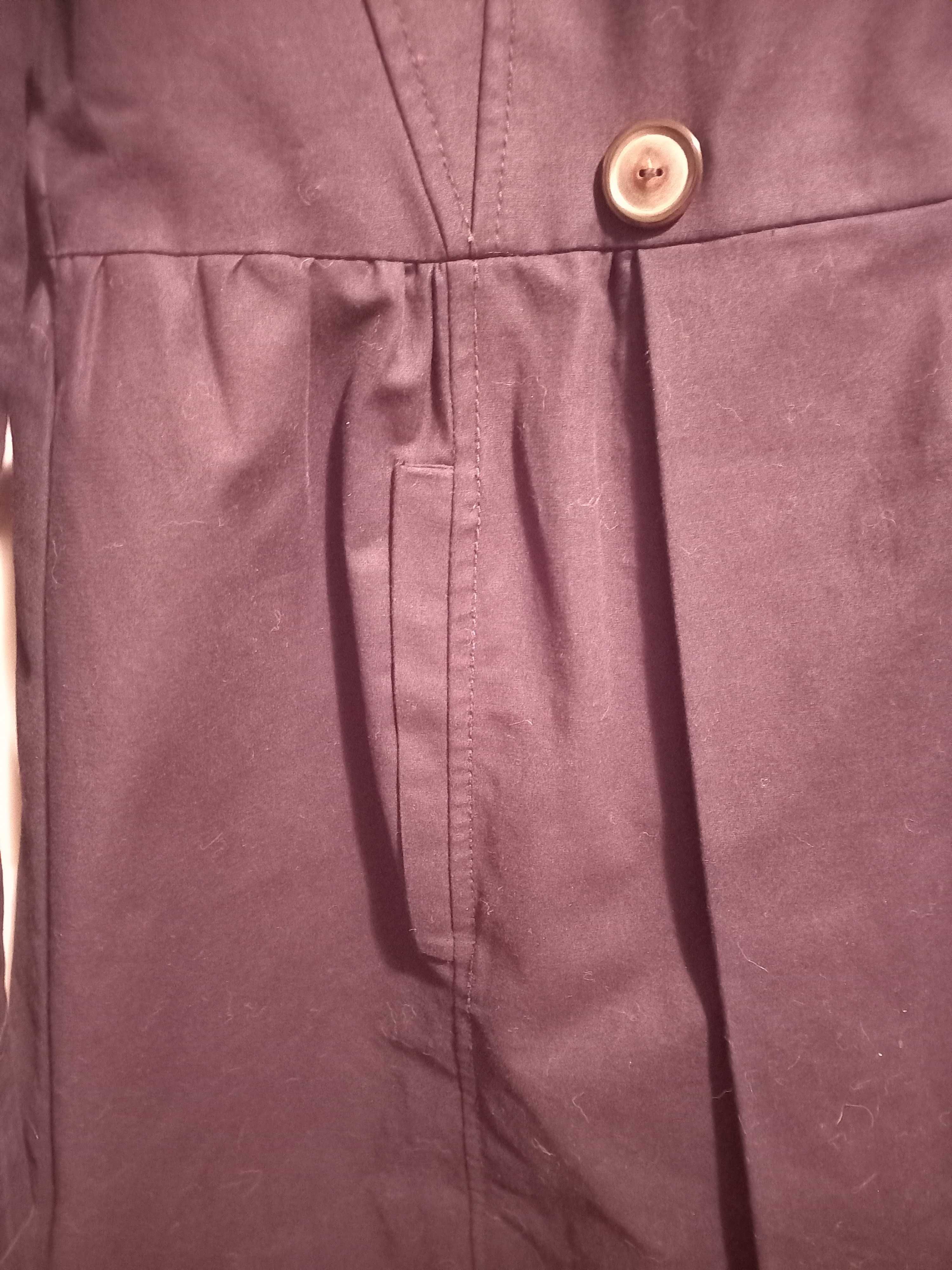 Gabardine preta, Zara, Tam S, impermeável (Portes incluídos)